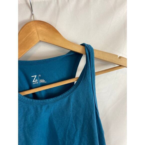 Z by Zella Tie Bottom Athletic Tank Blue Size Small - Picture 2 of 4